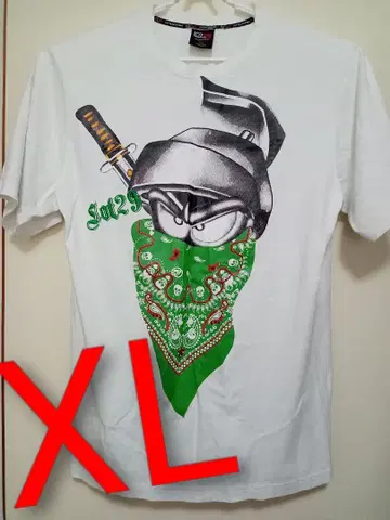 XL 그린 반다나 디자인 T셔츠 LOTTWENTYNINE 남성용