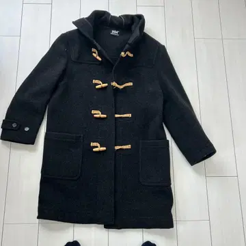 다크 그레이 더플 코트 울 나일론 혼합