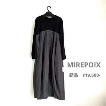 새상품 야마다야 MIREPOIX 바이컬러 코쿤 원피스