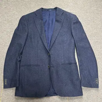 비즈니스 자켓 다크 블루 울 혼방