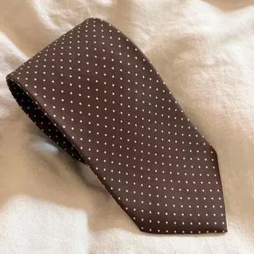 가마쿠라 셔츠 브라운 도트 넥타이