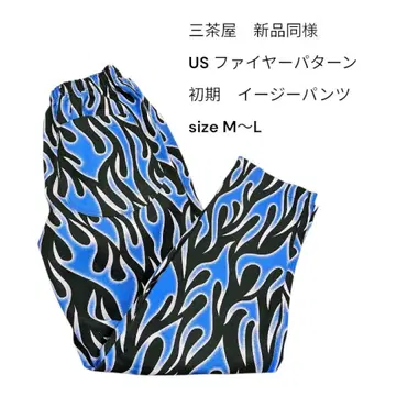 레어 초기 산다이야 US 파이어 패턴 이지 팬츠 size M~L