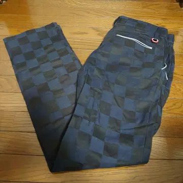 아디다스 골프 체크 무늬 골프 팬츠 남성용