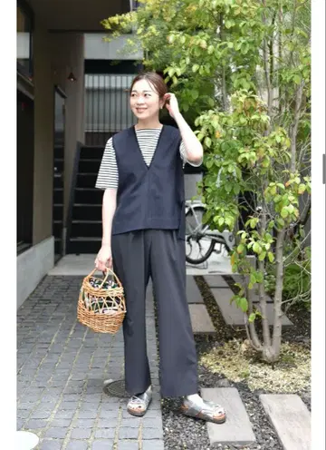 탄력 턱 와이드 팬츠 ourhome 14190엔 (세금 포함)