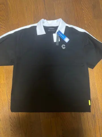 크로노스 블랙 피케 셔츠 C 로고 포함 새상품