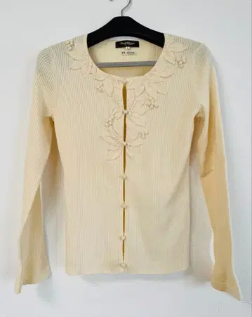 폴 스튜어트 가디건 6호 크림색 긴팔