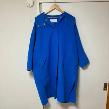 르쉘블루 Hooded Over Coat 파랑