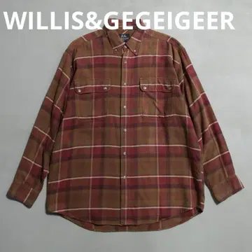 WILLIS&GEGEIGEER 셔츠 긴팔 90s 버건디 새상품급