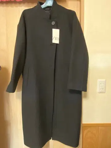 [미사용 새상품] ZARA 하이넥 울 코트 L