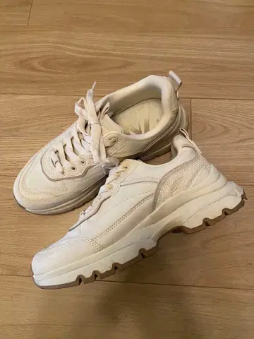 ZARA 통굽 스니커즈 (크림색)