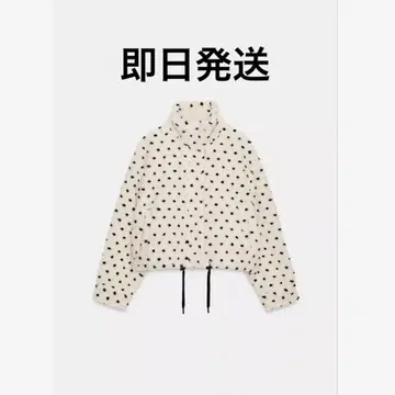 ZARA 물방울 패턴 보아 자켓