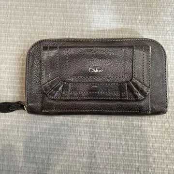 끌로에 블랙 가죽 장지갑