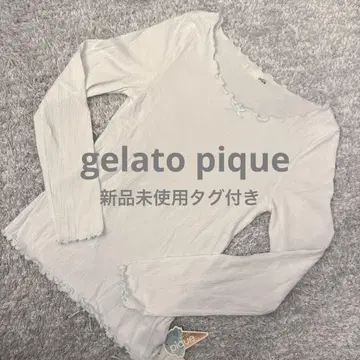 gelato pique 리본 포함 긴팔 이너 T셔츠 미사용 새상품