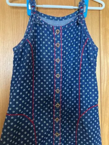 데님 꽃무늬 원피스