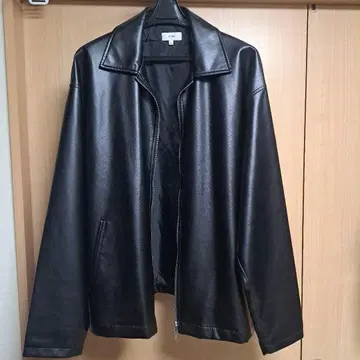 CTHY 합성 피혁 오버 사이즈 더블 지퍼 자켓