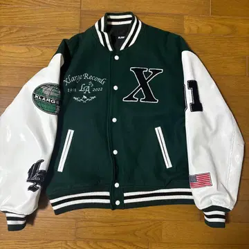 XLARGE 바시티 자켓 다크 그린 2022년