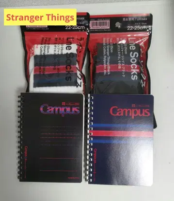 Stranger Things 패밀리마트 삭스 노트 양말