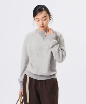 브로드 리브 크루넥 맨투맨