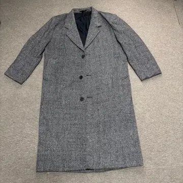 헤링본 무늬 그레이 M 사이즈 체스터 코트