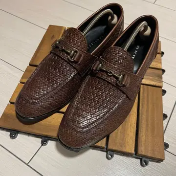 GOSTAR DE FUGA 뜨개질 가죽 로퍼 브라운 천연 가죽 43