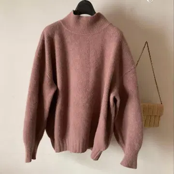 퍼블릭 도쿄* 복슬복슬 기모감 폭스 울 루즈 리브 니트*