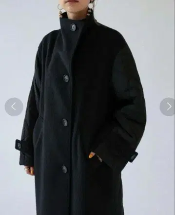 Ray BEAMS RBS 샤기 퀼트 절개 코트