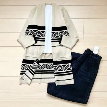 어반 리서치 패턴 가디건 기하학 노르딕 아가일