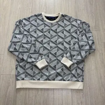 Many men, many minds. L 사이즈 스웨터 기하학 패턴