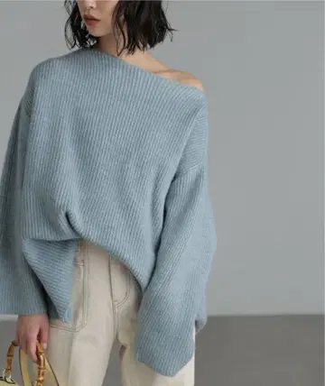 보트넥 루즈핏 니트 프리 사이즈 마트 상의 니트 품절 상품