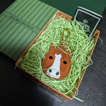 소메스 안장 아쉬 골드 키링 남성용 말 딱지