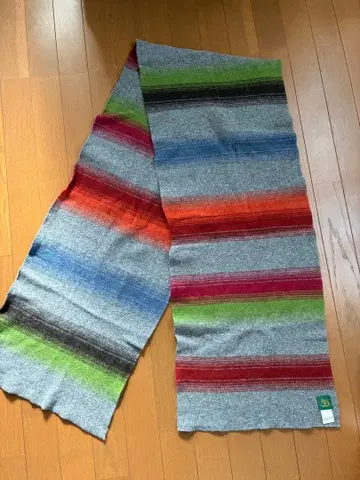 il Bisonte 스트라이프 머플러 울 100%