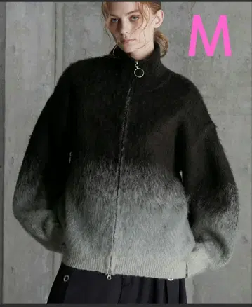 SERACE 루즈 샤기 그라데이션 드라이버 니트 블랙 M 사이즈