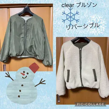 clear (클리어) 리버서블 보아 블루종/프리 사이즈