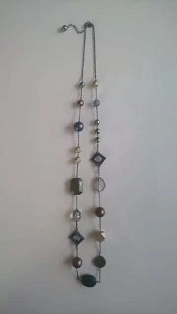 플러스 반돔 멀티 컬러 롱 목걸이