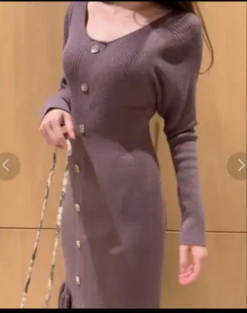 스나이델 2way 프론트 버튼 니트 원피스