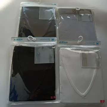 AIRism T셔츠 세트 M 사이즈 네 점 세트