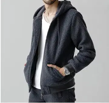 풀 집업 보아 플리스 후드티 나노 유니버스 nano universe