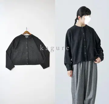 새상품급 2024AW 카구레 울 스냅 티셔츠 가디건