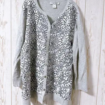 christopher & banks 꽃무늬 가디건 L 사이즈 당일 발송