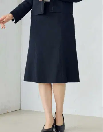 COMME CA ISM 플레어 스커트 09 네이비