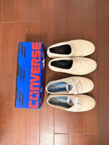 Converse Keds 화이트 스니커즈 세트