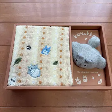이웃집 토토로 타월과 봉제 인형 세트 (상자 없음)