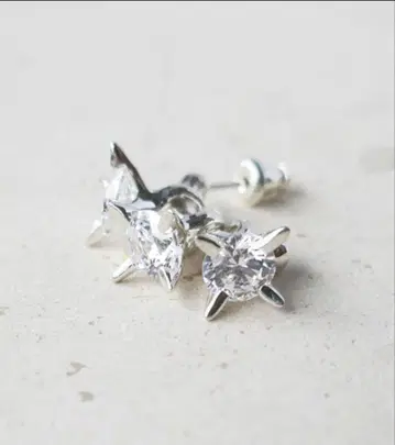 e.m. SILVER925 지르코니아 3알 후프 귀걸이/여성용/남성용