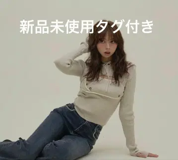 미사용 새상품 andmary Elf button knit tops