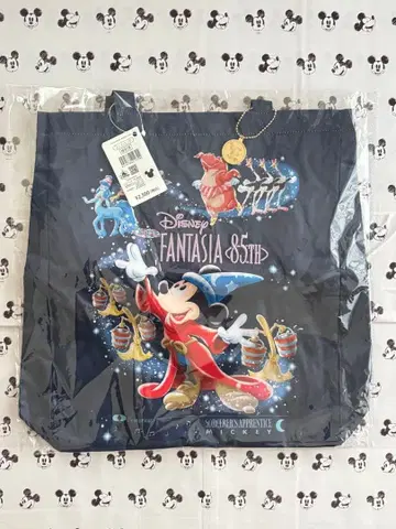 디즈니 스토어 판타지아 85주년 토트백 참 포함 미키