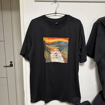 햄스터 디자인 블랙 티셔츠 L 사이즈