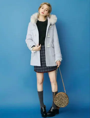 dazzlin(더블린) 미들 더플 코트 퍼플