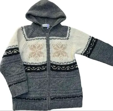 카우친 남녀 공용 니트 후디 후드티 울 후드 부착 새상품급