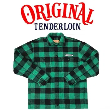 XL TENDERLOIN 그린 블랙 체크 셔츠 새상품