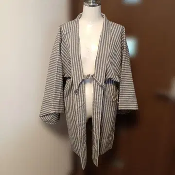 새상품급 스트라이프 겉옷 쇼와 레트로 Vintage 손바느질